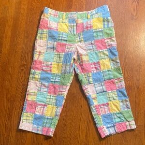Y2K Brooks Brothers Pastel Patchwork Capris